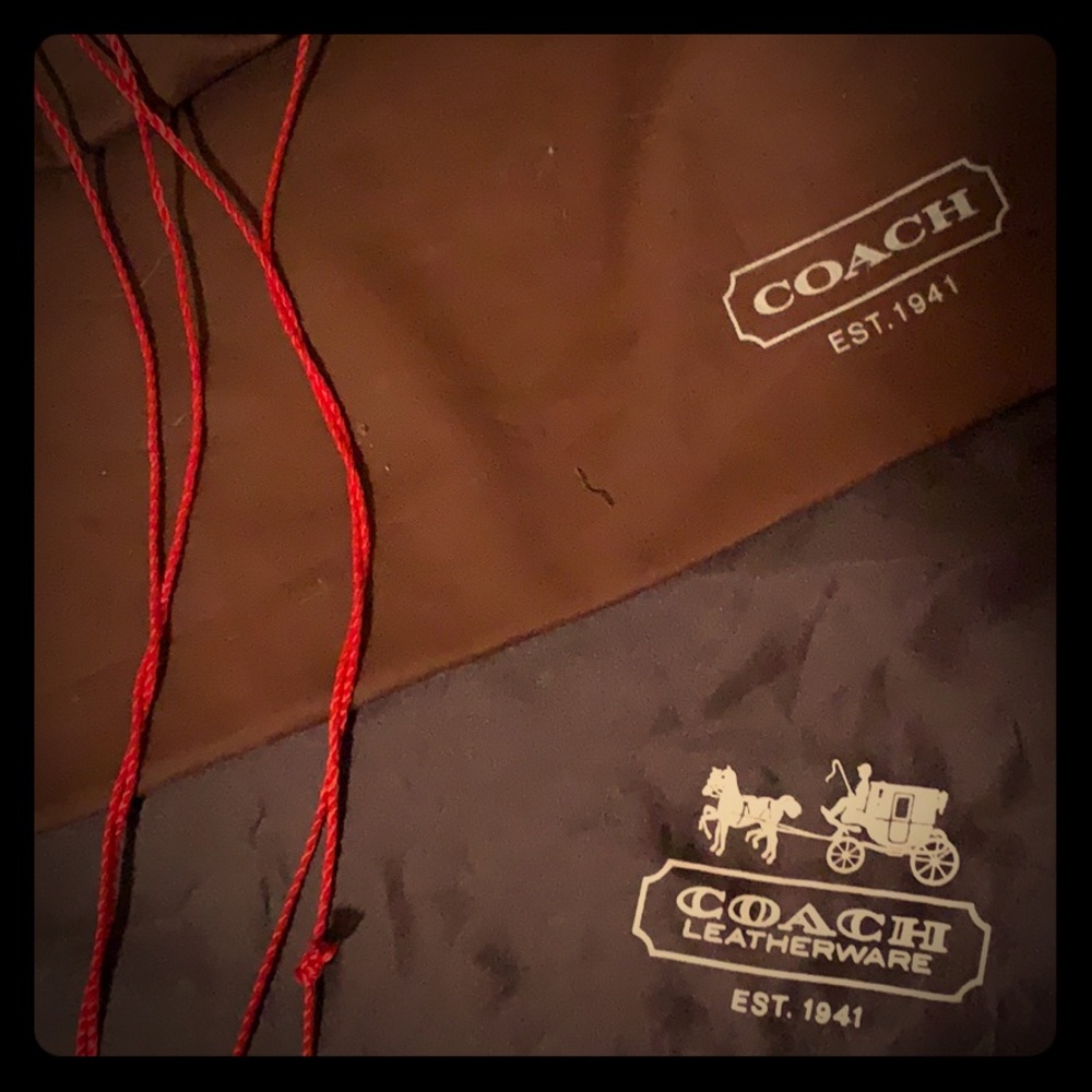 Two Coach dust bags
